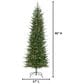 The Gerson Company 7.5" Pre-Lit Artificial Natural Cut Narrow Dover Pine with White Lights in Green, , large