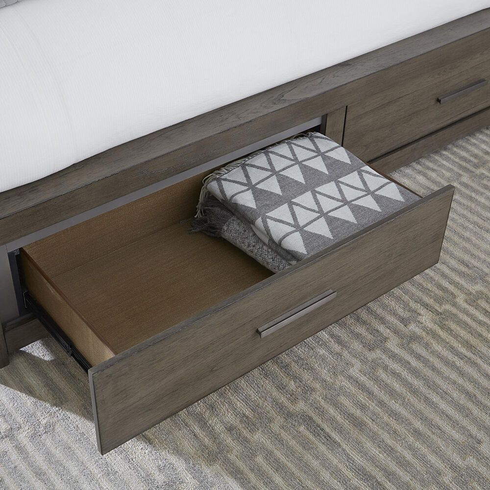 Riva Ridge Modern Loft 5-Piece Queen Storage Bedroom Set in Greystone, , large