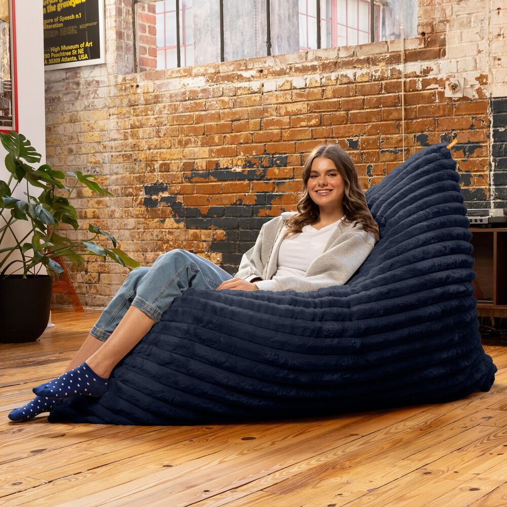 Jaxx Saxx 5.5&#39; Bean Bag Floor Pillow and Lounger in Midnight Blue, , large