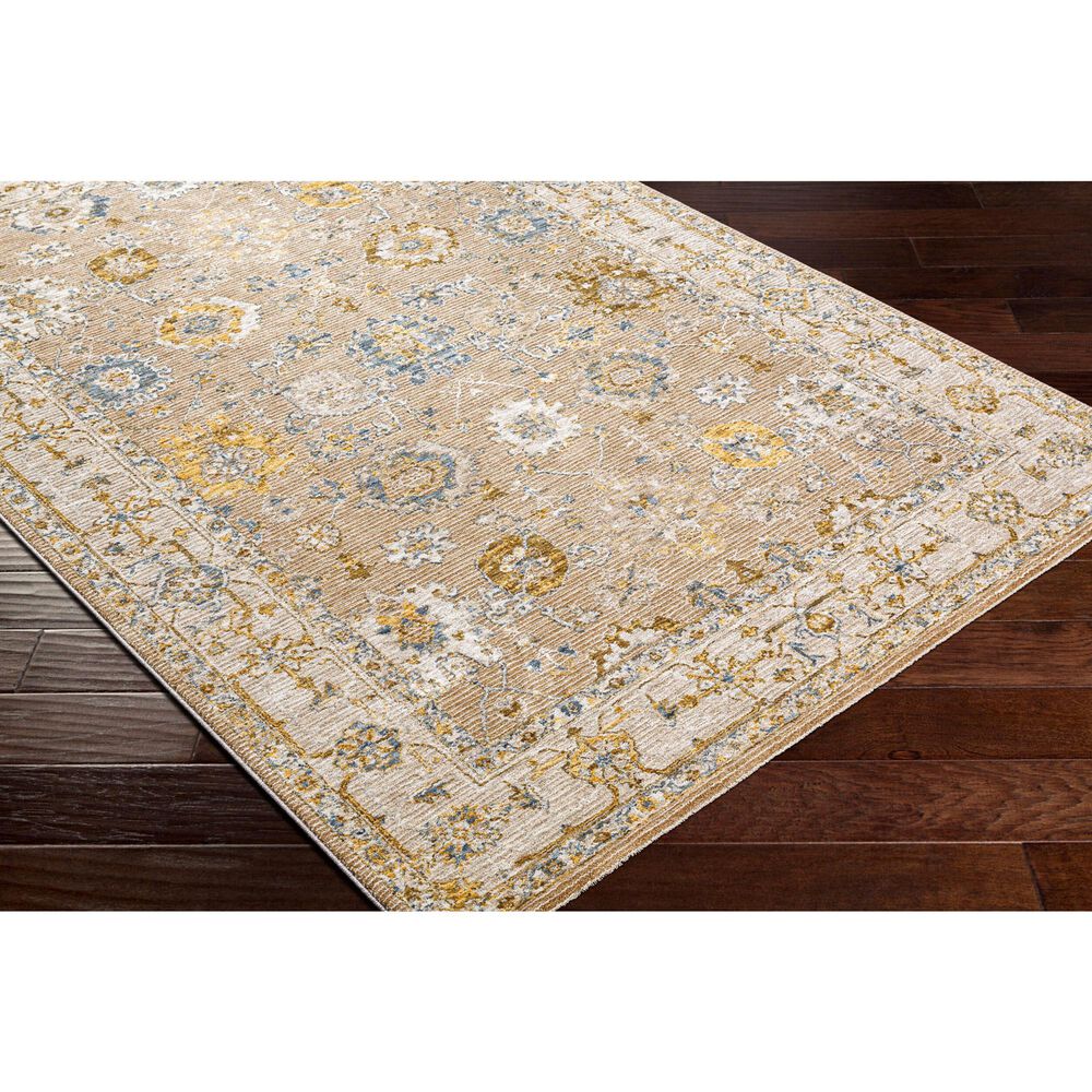 Surya Reina Tan, Light Brown, Light Gray, Cream, Denim, Mustard and Olive 5' x 7'5" Area Rug, , large