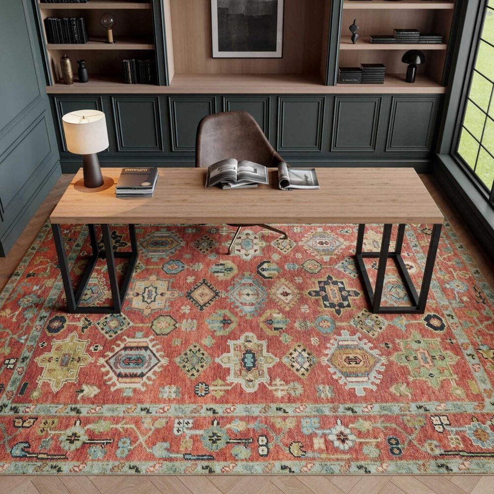 Nourison Vintage Washables Rust and Multicolor 7'10" x 9'10" Area Rug, , large
