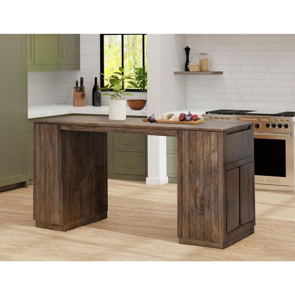 IFD Mezquite 3-Piece Rectangular Dining Set in Black and Reddish Brown, , large