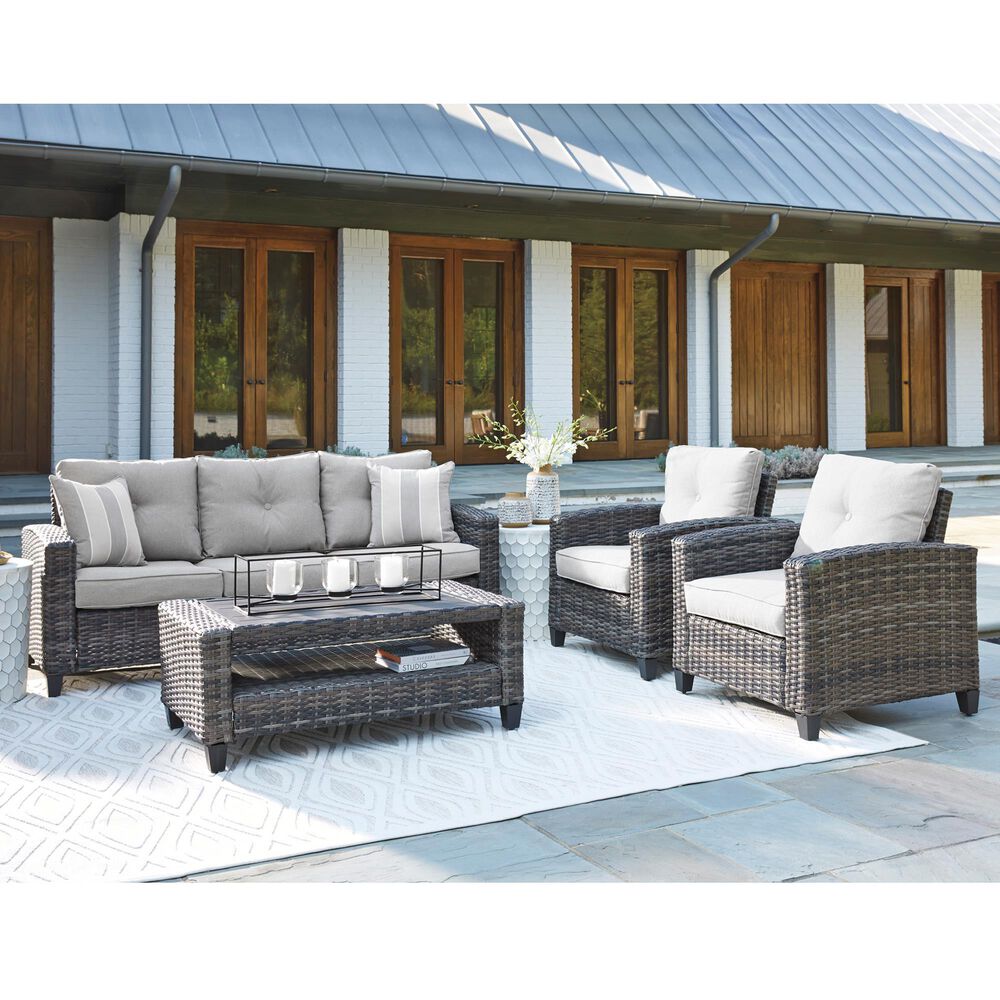 Signature Design by Ashley Cloverbrooke 4-Piece Conversation Set in Gray, , large