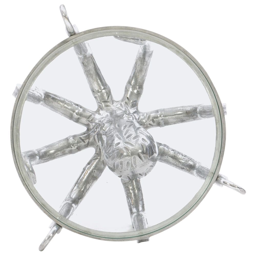 Linon Home Decor Octiana Octopus End Table in Silver, , large