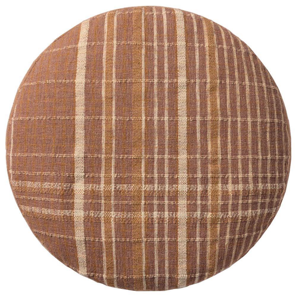 Loloi Wallace Pouf in Clay and Beige, , large