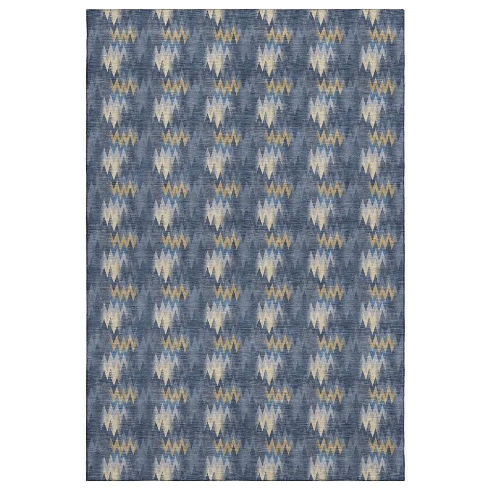 Dalyn Rug Company Soft Essentials Chevron Navy 9" x 12" Area Rug, , large