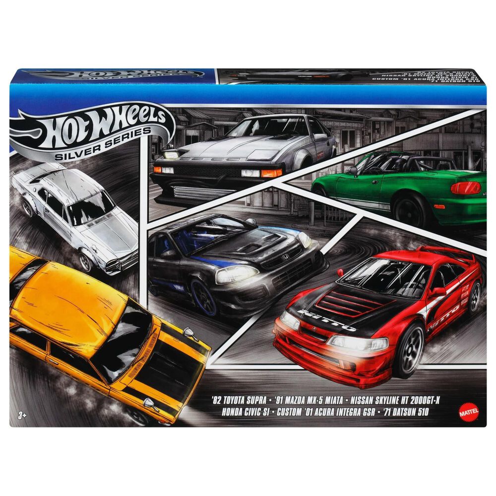 Hot Wheels Toy Cars 1:64 Scale Japanese Multipack Vehicles in Multicolor &#40;Set of 6&#41;, , large