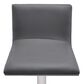 Blue River Crystal Adjustable Swivel Bar Stool in Gray Faux Leather, Stainless Steel and Gray Walnut Veneer, , large