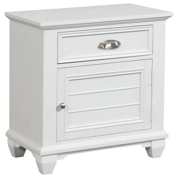 New Heritage Design Jamestown 1-Drawer Nightstand in Brushed White, , large