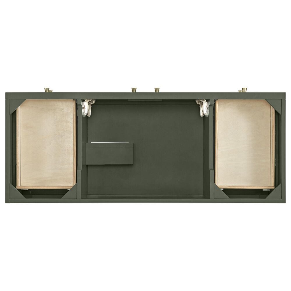 37B Isadore 48" Single Bathroom Vanity Cabinet in Deep Olive Green and White Composite Stone Top and Backsplash, , large