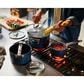 Joseph Joseph Space 6-Piece Non-Stick Ceramic Saucepan Set with Folding Handles in Midnight Blue, , large
