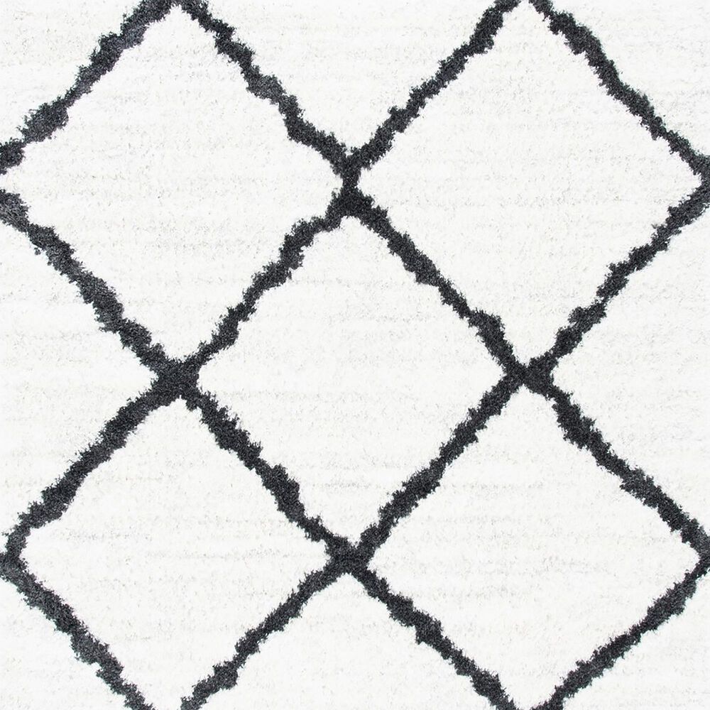 Safavieh August Shag AUG502A 2&#39;2&quot; x 9&#39; Ivory and Black Runner, , large