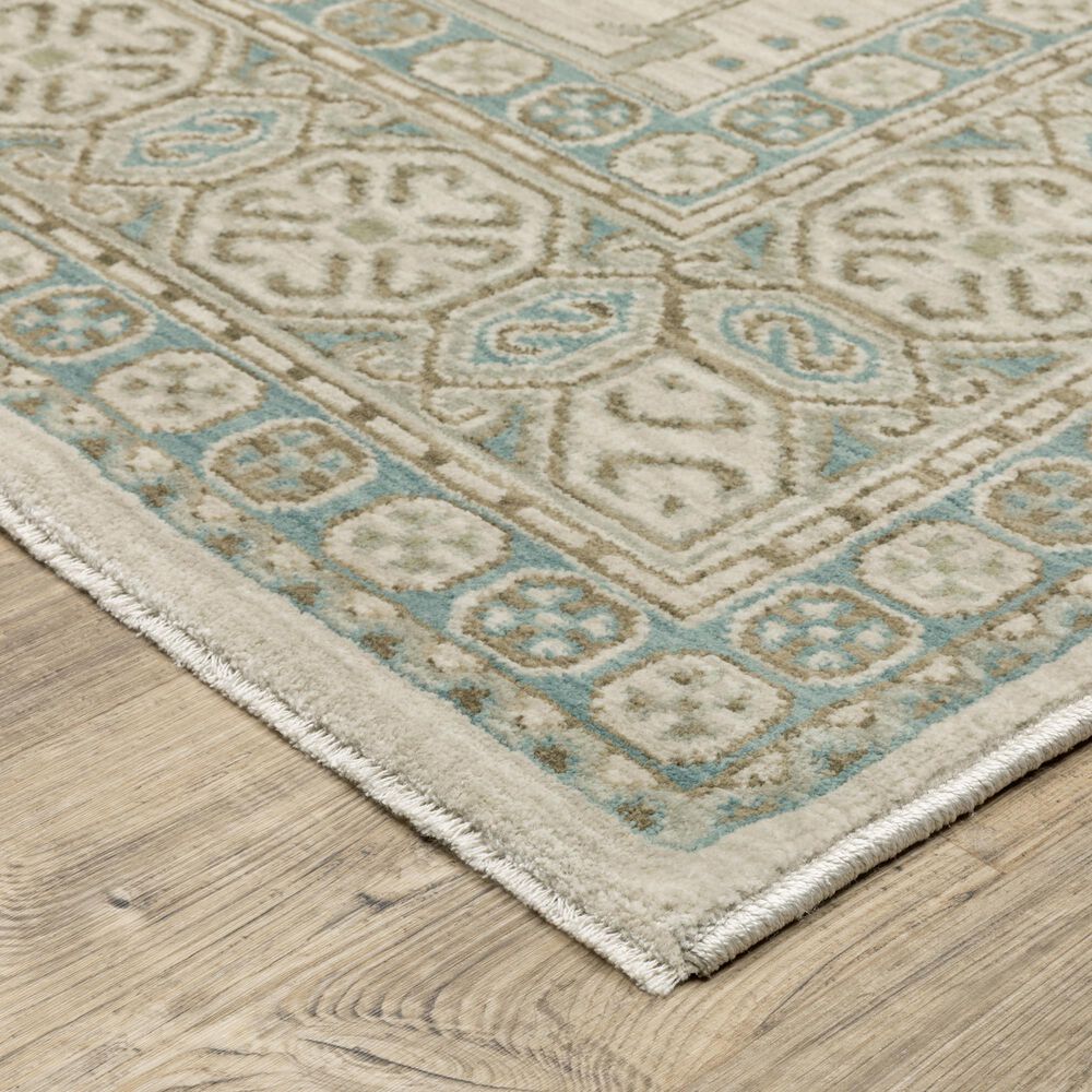 Oriental Weavers Maeve MAE05 Beige and Blue 9&#39;10&quot; x 12&#39;10&quot; Area Rug, , large