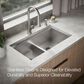 Kohler Task Smart Divide 33" Undermount Double-Bowl Workstation Kitchen Sink in Stainless Steel, , large