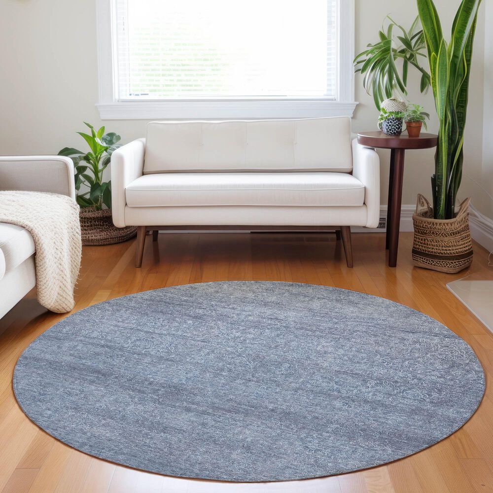Dalyn Rug Company Burano BU1 8&#39; Round Sky Indoor/Outdoor Area Rug, , large