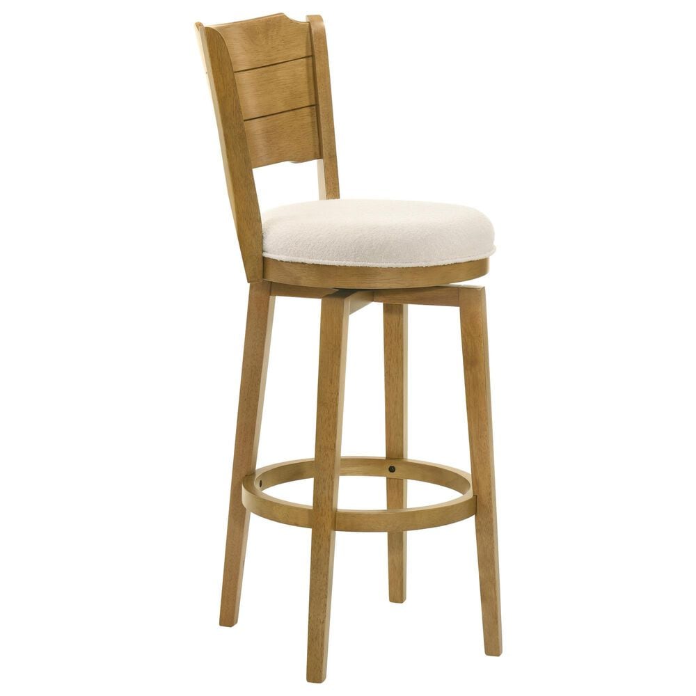 Armen Living Winsley Swivel Bar Height Stool in Amber Glow, , large