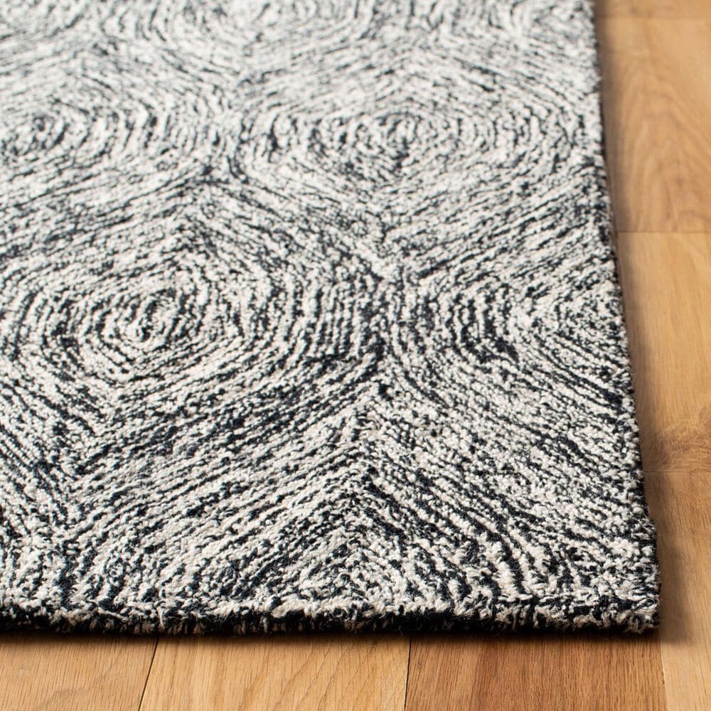 Safavieh Micro-Loop Geometric 5&#39; x 8&#39; Black and Ivory Area Rug, , large