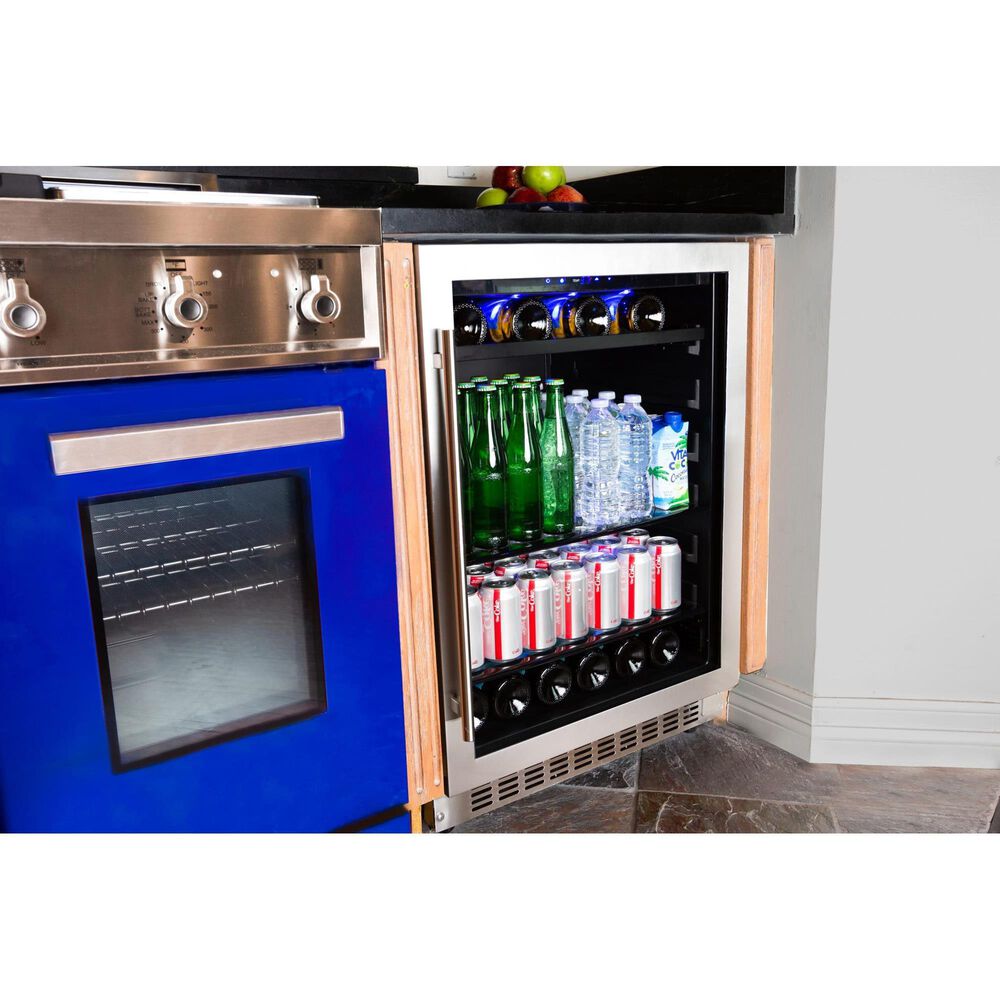 Azure 5.6 Cu. Ft. Glass Door Beverage Center in Stainless Steel, , large