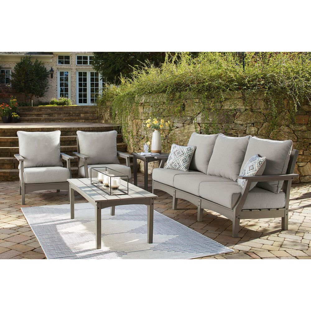Ashley Visola Square End Table in Gray, , large