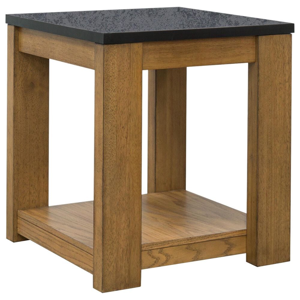 Ashley Quentina End Table in Natural and Black, , large