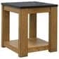 Ashley Quentina End Table in Natural and Black, , large