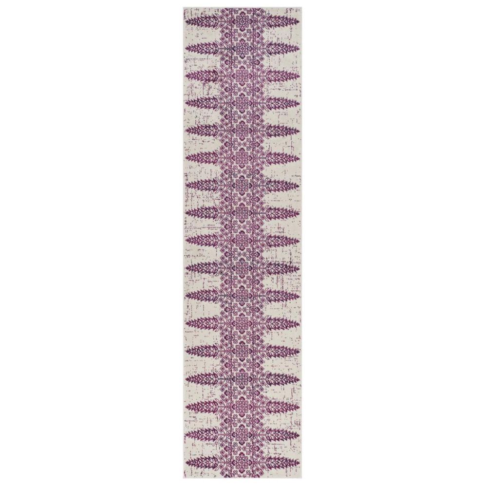 Safavieh Evoke EVK521K 2" x 8" Ivory and Fuchsia Runner, , large