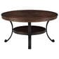 Linon Home Decor Franklin Cocktail Table in Umber Brown and Black, , large