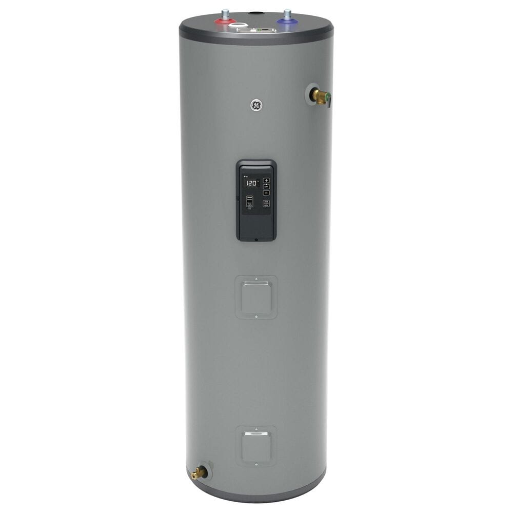 GE Appliances 40-Gallon Smart Tall Electric Water Heater with Anode Sensing in Gray, , large