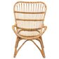 Baxton Studio Earvin Rattan Arm Chair in Natural Brown, , large
