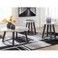 Signature Design by Ashley Luvoni 3-Piece Table Set in White and Dark Charcoal Gray, , large