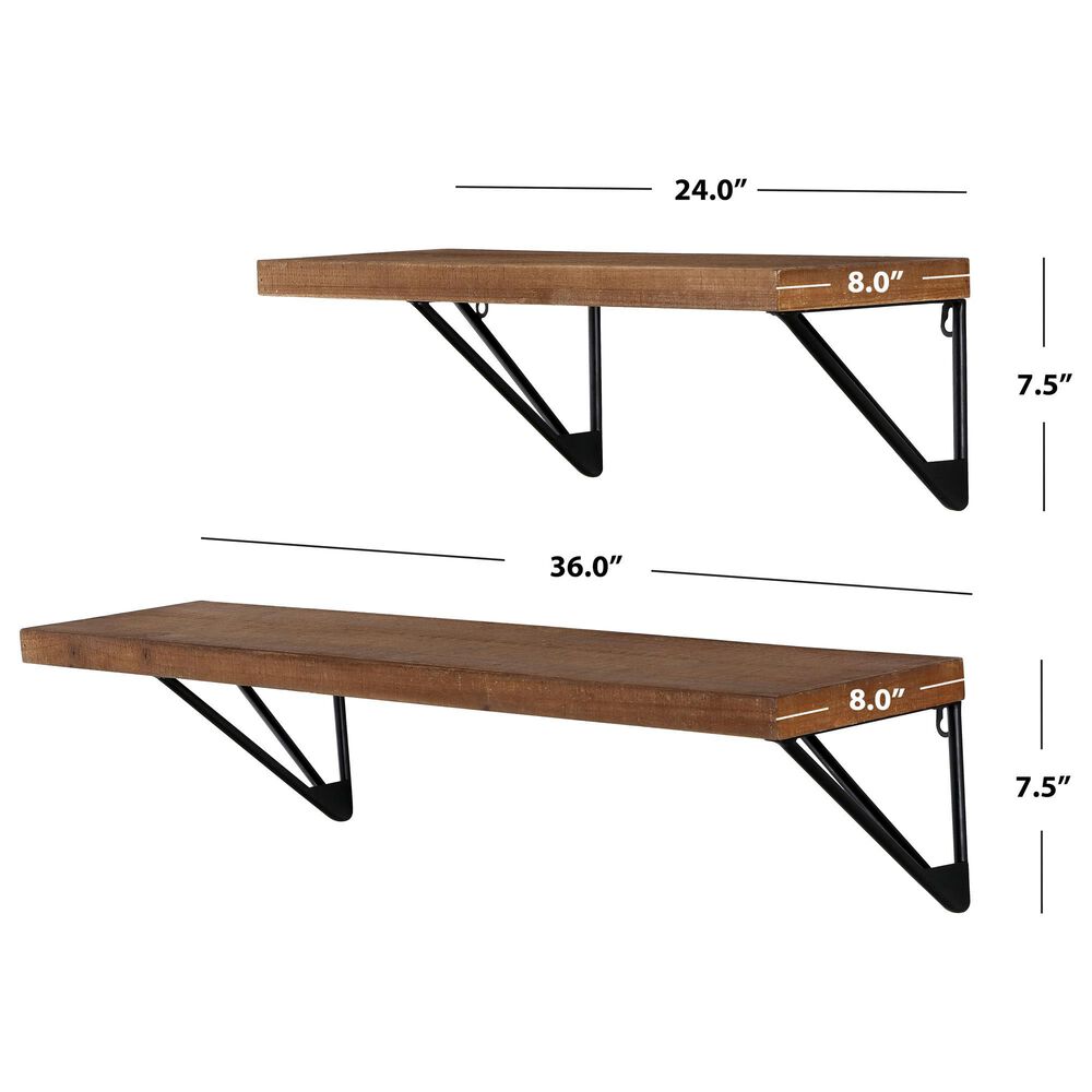 Safavieh Jilliyn Wall Shelf in Brown and Black, , large