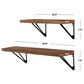 Safavieh Jilliyn Wall Shelf in Brown and Black, , large