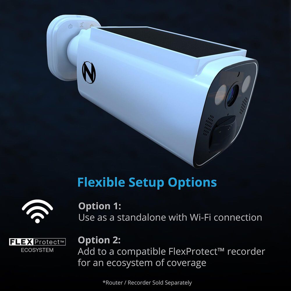 Night Owl Solar Powered Wire Free 2K Camera in White, , large