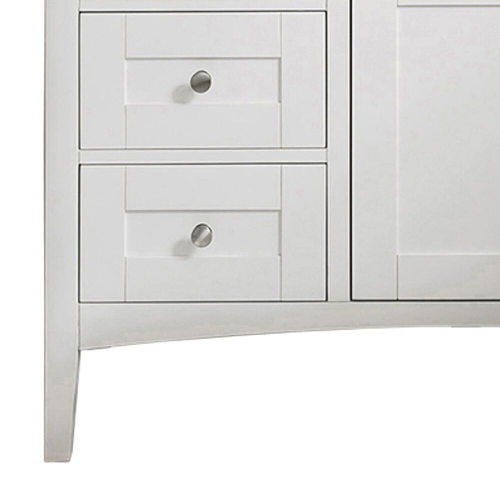 James Martin Vanities Palisades 48&quot; Single Bathroom Vanity in Bright White with 3 cm Ethereal Noctis Quartz Top and Rectangular Sink, , large