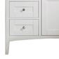 James Martin Vanities Palisades 48" Single Bathroom Vanity in Bright White with 3 cm Ethereal Noctis Quartz Top and Rectangular Sink, , large
