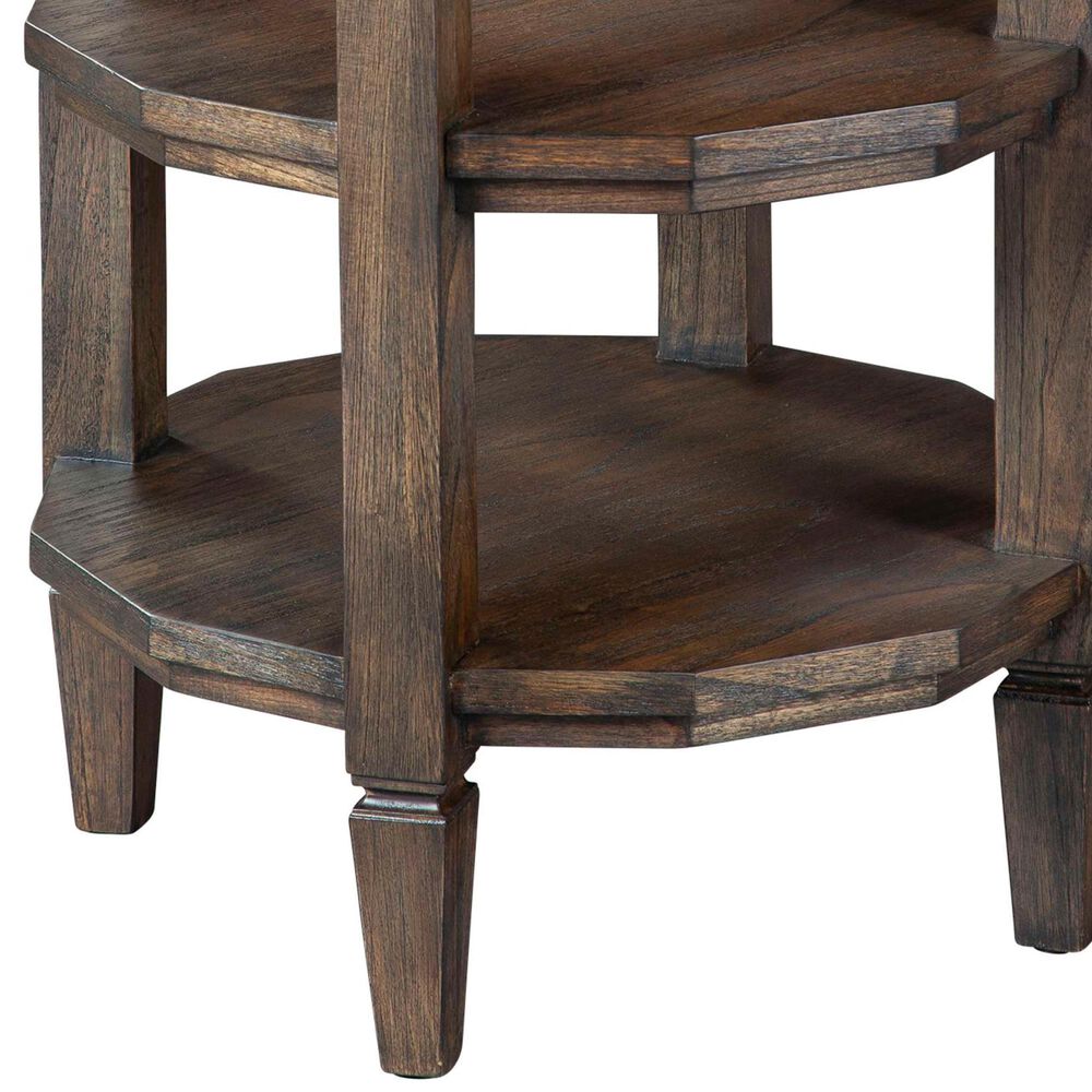 Hekman Linwood Dodecagon Chairside Table in Brown, , large