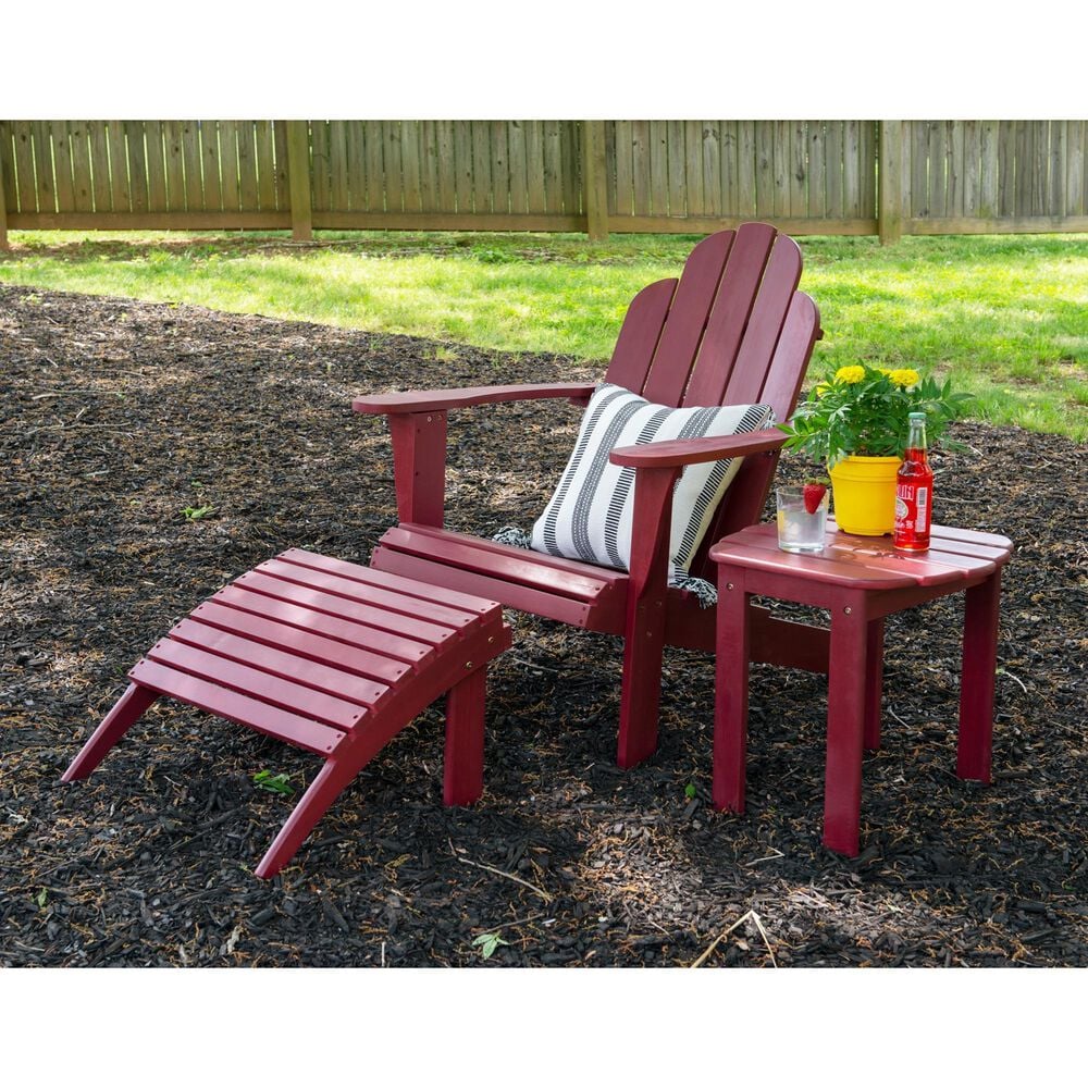 Linon Home Decor Adirondack Patio Chair in Red, , large