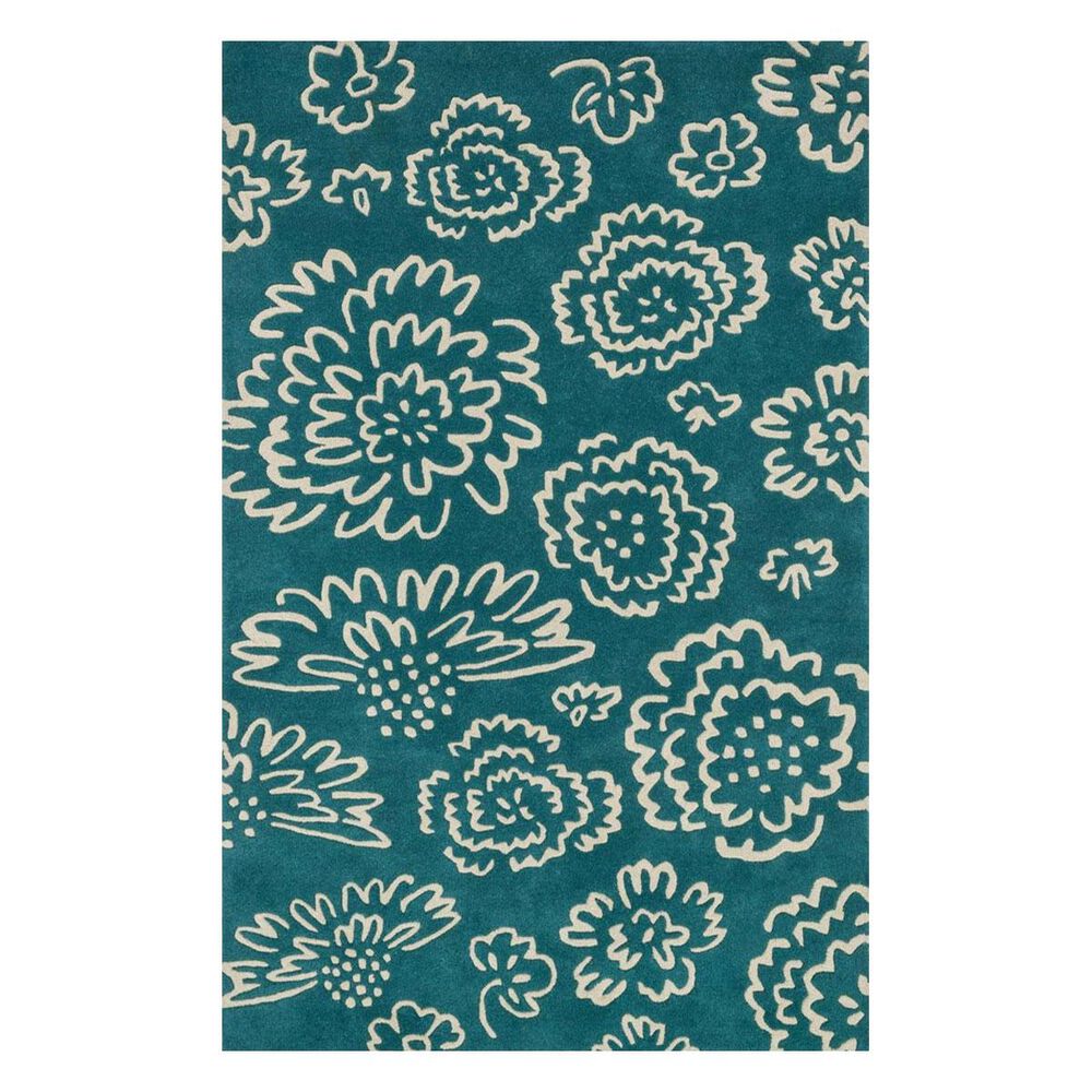 Loloi Nova NV-06 7'6" Square Teal/Ivory Area Rug, , large
