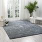 Nourison Silk Shadows 5"6" x 7"5" Blue and Stone Area Rug, , large