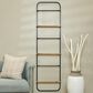 Maple and Jade 6-Rung Decorative Ladder in Matte Black and Brown, , large
