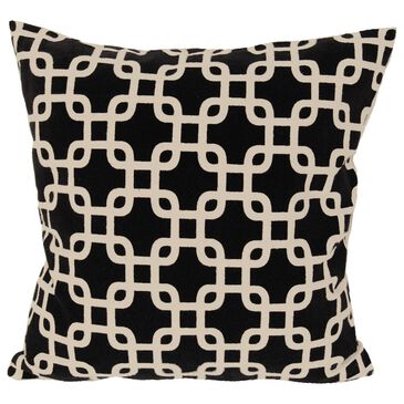 India House Flock Geo 20" Square Throw Pillow in Black, , large