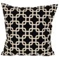 India House Flock Geo 20" Square Throw Pillow in Black, , large