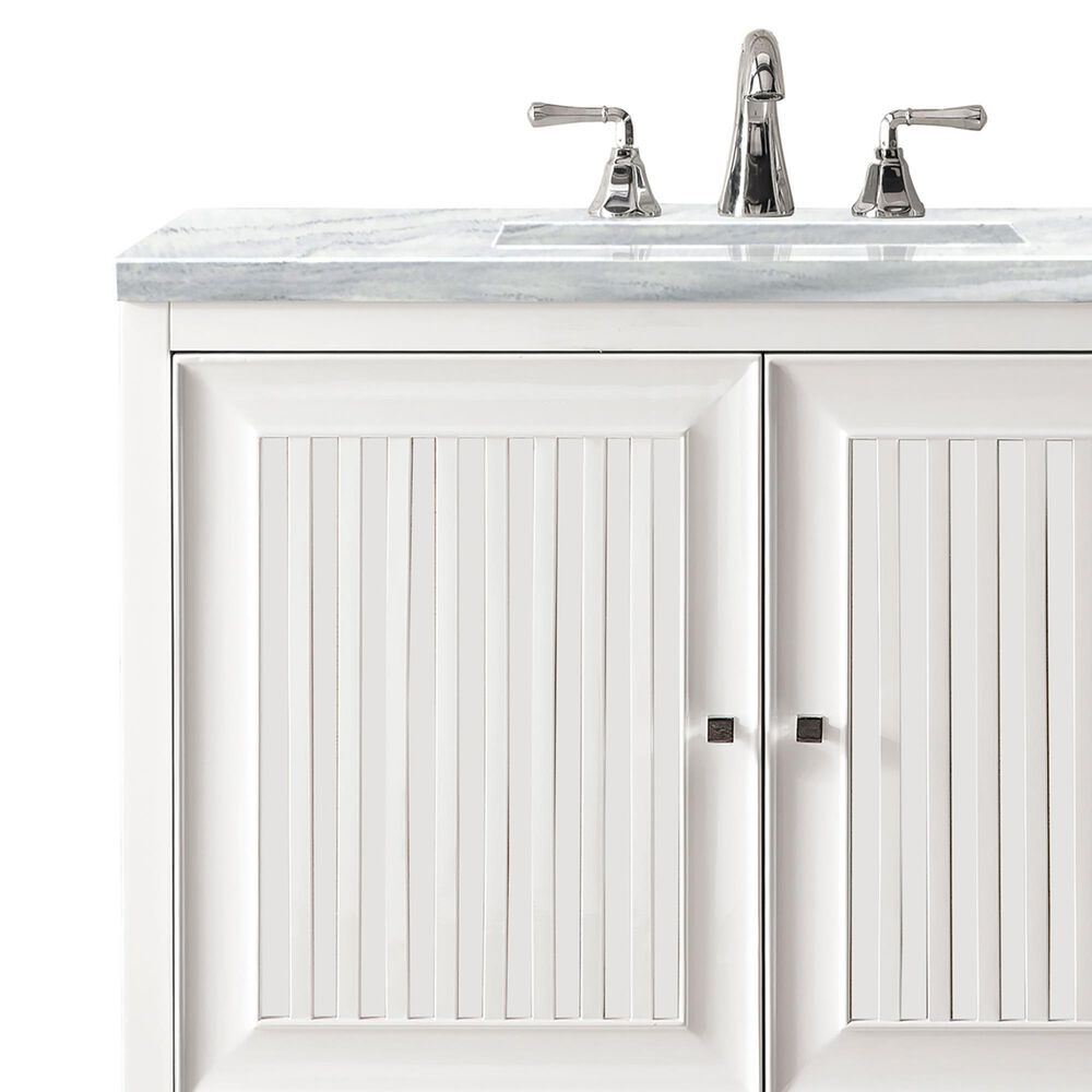 James Martin Vanities Athens 30&quot; Single Bathroom Vanity in Glossy White with 3 cm Arctic Fall Solid Surface Top and Rectangular Sink, , large