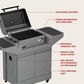 Tytus Emberwood Grill and Prep Cart with Charcoal Tabletop Grill in Gunmetal Gray, , large
