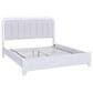 Ashley Jarlee Queen Upholstered Platform Bed in White with Lighting, , large