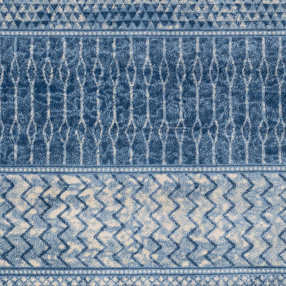 Surya Monaco MOC-2305 2&#39; x 3&#39; Bright Blue, Navy and Cream Scatter Rug, , large