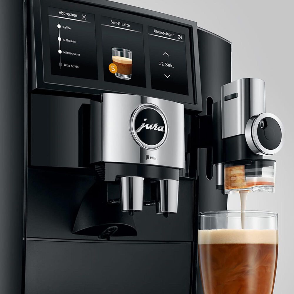 Jura J8 64 Oz Twin Automatic Coffee Maker in Diamond Black, , large