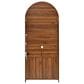 HOMLUX 75" Arched Kitchen Pantry Cabinet with LED Light in Walnut, , large