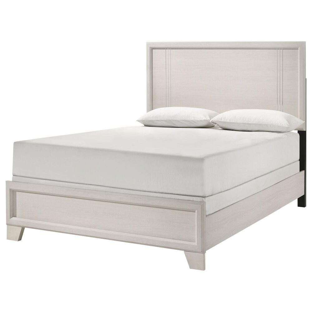 Crown Mark Charlie 5-Piece King Panel Bedroom Set in White, , large