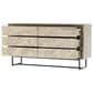 Blue River Peridot 4-Piece Queen Bed Set in Natural Acacia, , large